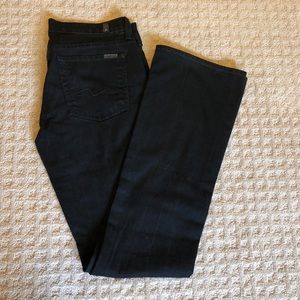 7 For All Mankind size 29 bootcut black jeans